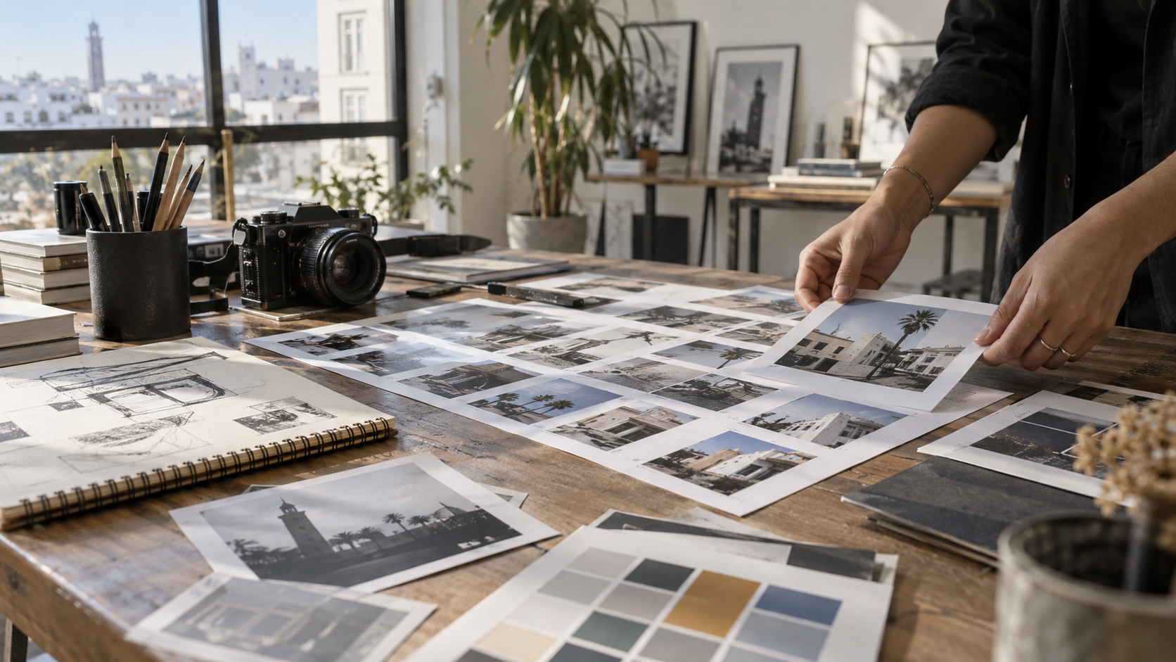 Planche-contact d’un projet photographique